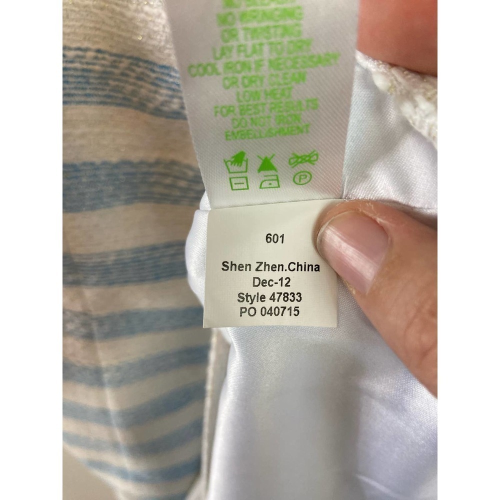 Lilly Pulitzer Womens Blue and white stripe Rylan Mini dress Size 12 - Picture 4 of 4